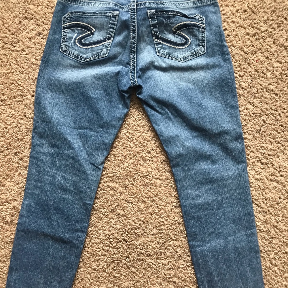 Silver jeans, ankle length